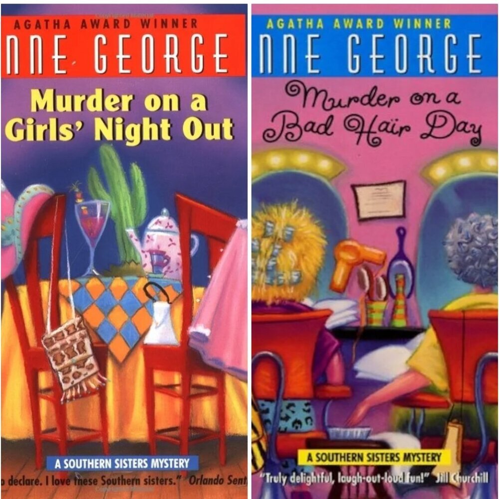 5/$15 - 2 Books Southern Sisters Mystery 1 2 Girls Night Out Bad Hair Day Cozy